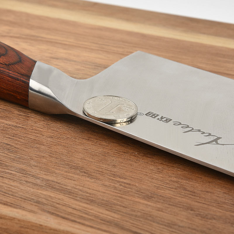 欧的金利切片刀 钢头彩木手柄菜刀 实用实惠 商场贩卖 厂家直销