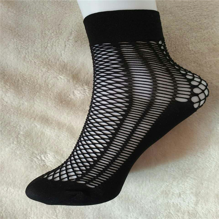 厂家直销 嘉梦依网格短筒袜平口袜子 透气网眼蕾丝镂空网袜