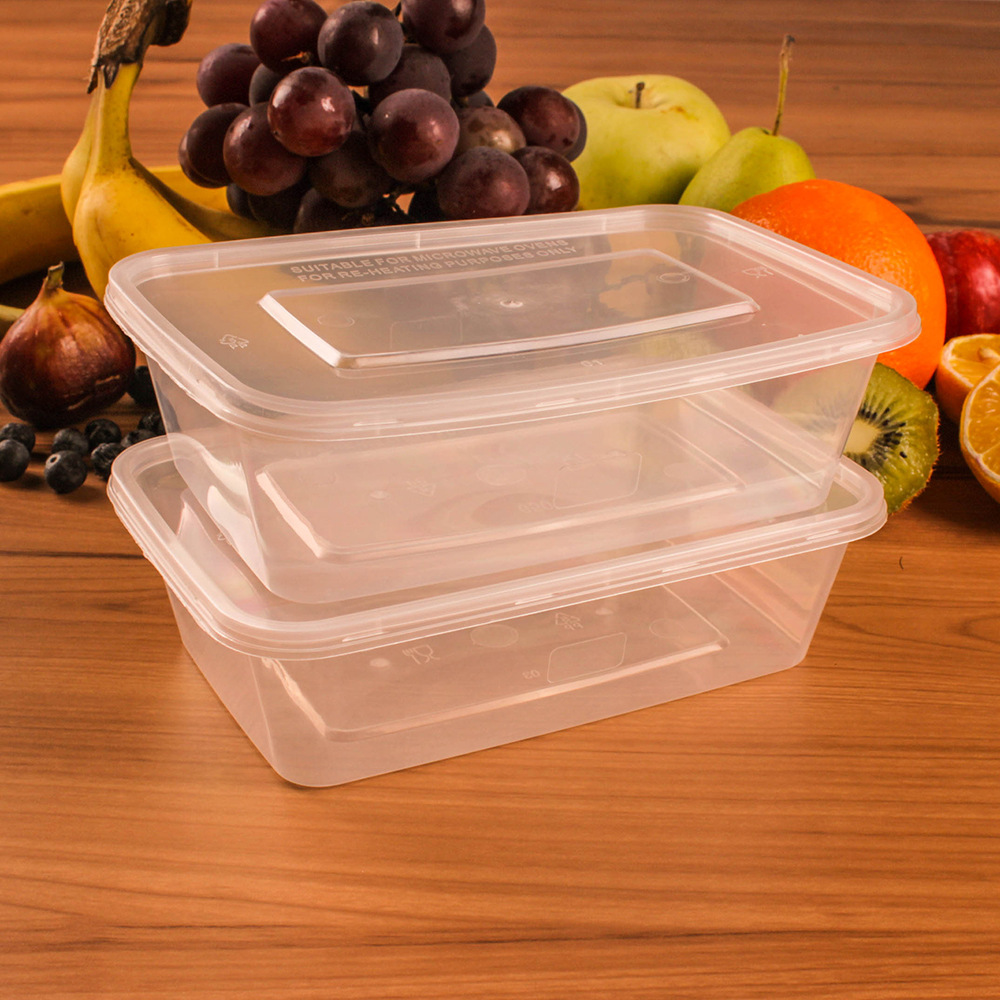 加厚一次性打包盒,食品微波冷冻保鲜盒650ml