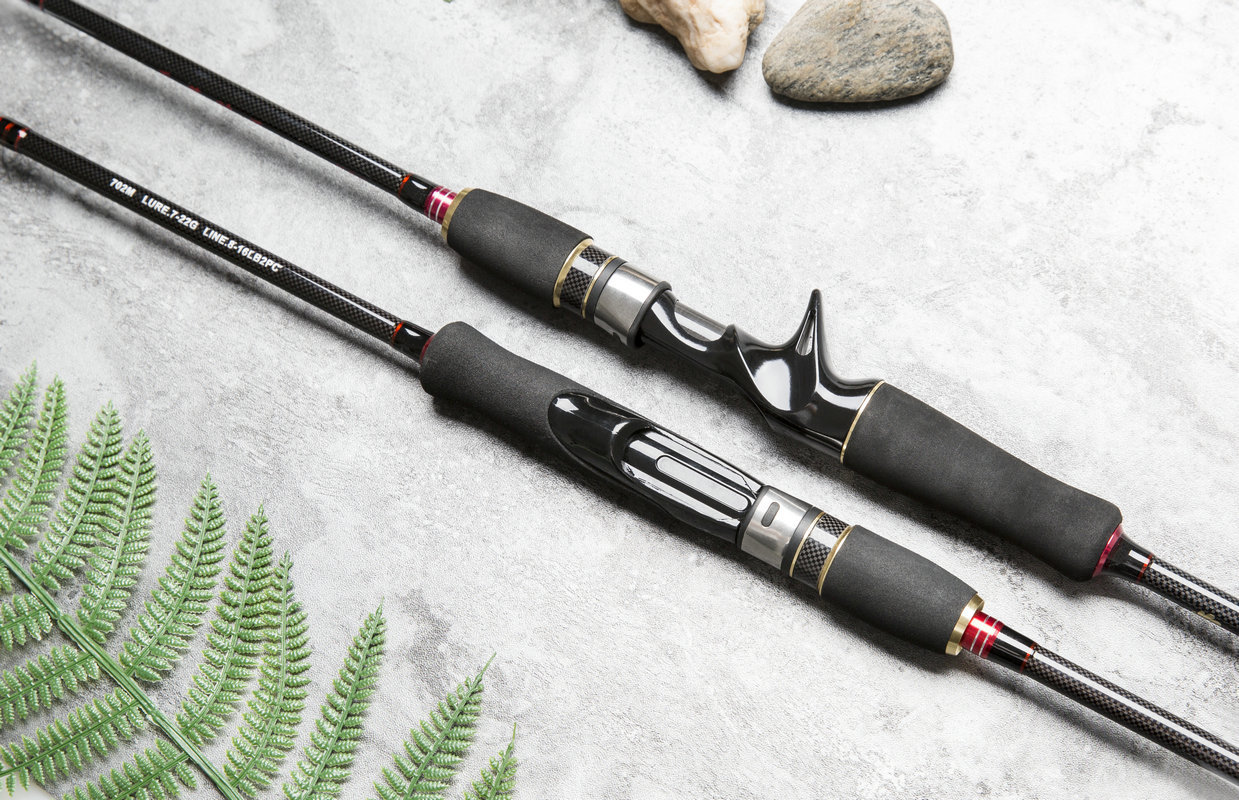 厂家直销碳素三稍路亚竿 直柄枪柄 钓鱼竿m ml mh调 渔具一件代发