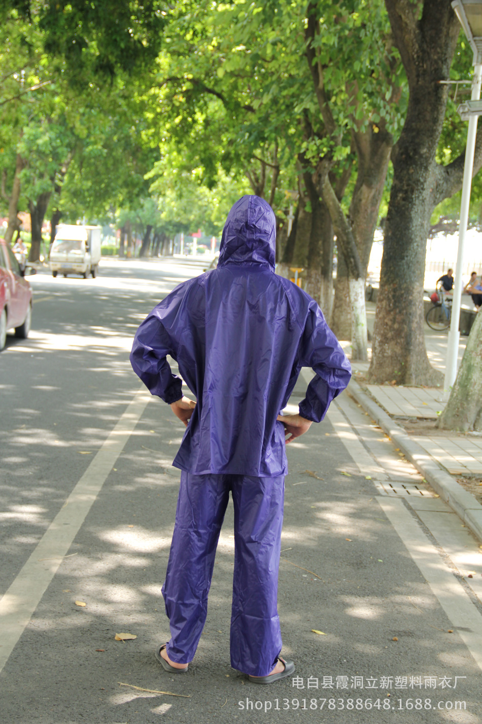 批发尼龙加厚套装分体雨衣雨裤 摩托电动车成人骑行劳保工地雨具