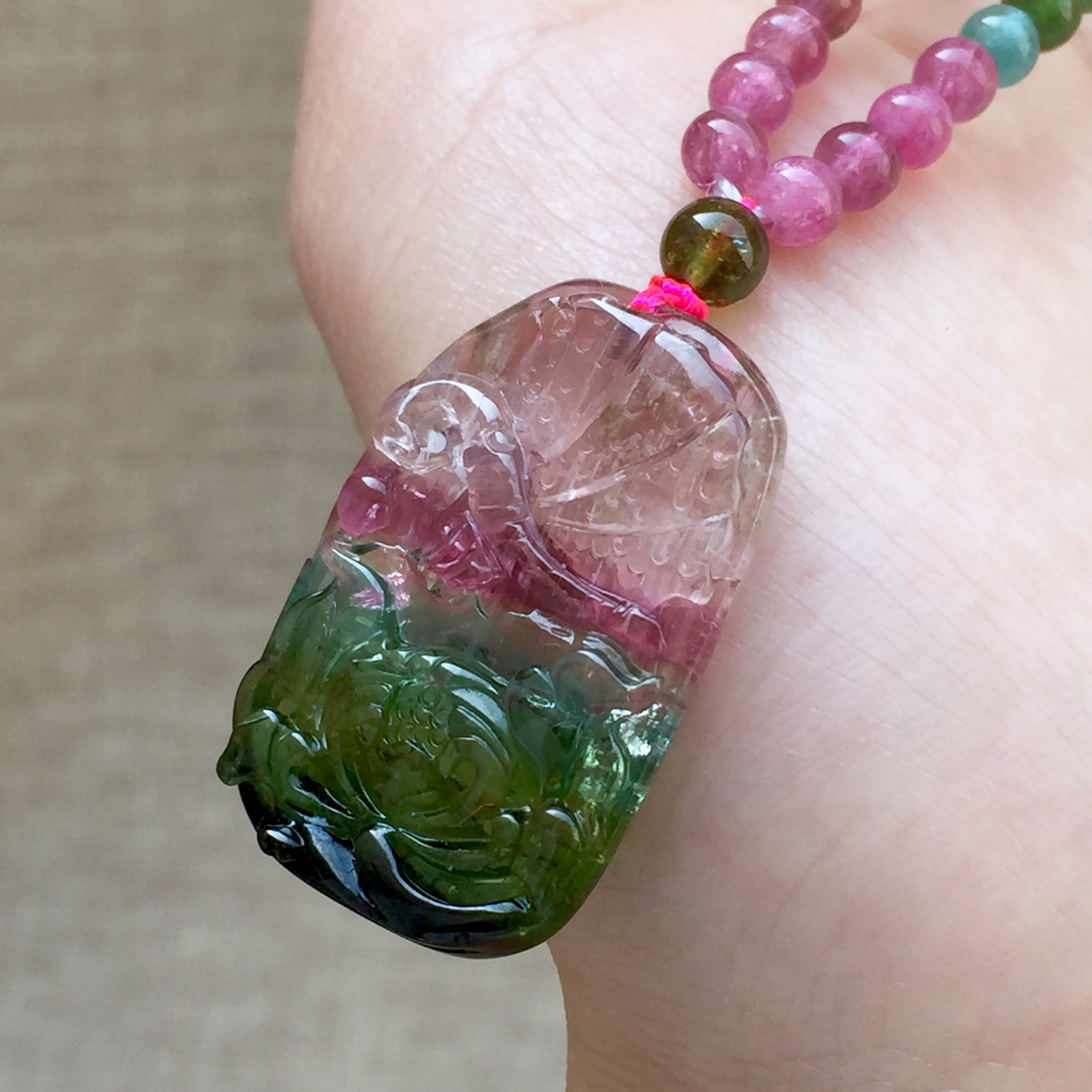 爆款 碧玺吊坠 雕刻挂件 彩色碧玺 吊坠批发 巴西老料 西.