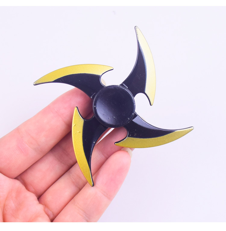 火影忍者鸣人风遁旋风手里剑指尖陀螺 旋转合金手指陀螺减压神器