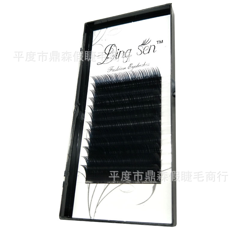 Dingsen False Eyelashes Factory Wholesale Grafting Eyelashes Eyelashes Eyelash 0.10 Thick 12 Rows Logo