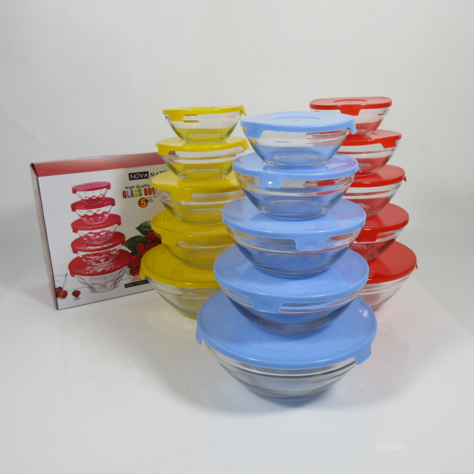 Sealed Freshness Bowl Five-Piece Wufu Bowl Microwave Oven Set Food Sealed Box Bento Lunch Box