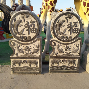 石雕门墩抱鼓石镇宅青石门墩仿古做旧各种招财动物天然门枕石现货