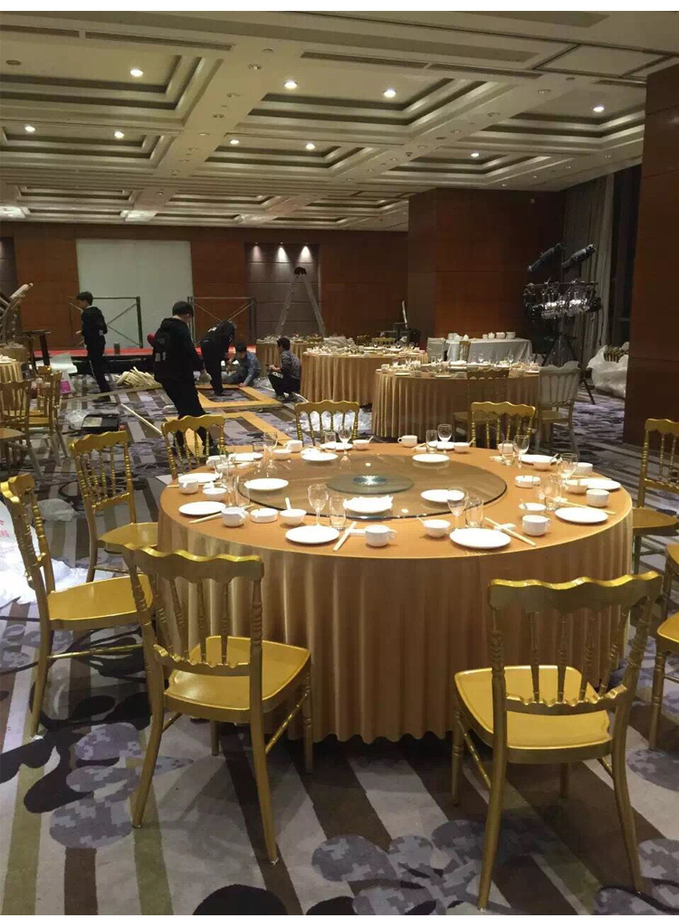 厂家批发酒店宴会会议餐桌饭店餐厅折叠大圆桌酒店pvc折叠圆桌子