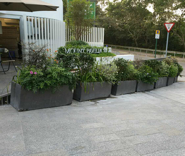 仿古大方口环保氧化镁花箱 田园风水泥花盆 装饰草莓种植槽可降解