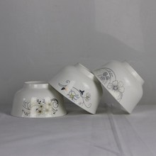 厂家供应 5寸陶瓷碗 印花高脚碗 可送人 家用面碗、汤碗、沙拉碗
