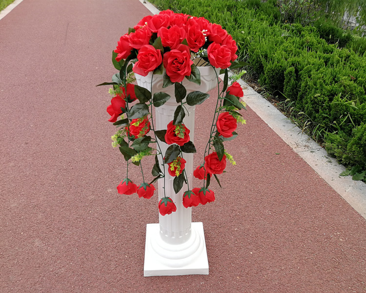 婚庆罗马柱路引塑料婚庆道具罗马柱花盆花柱仿真绢花过道路引欧式