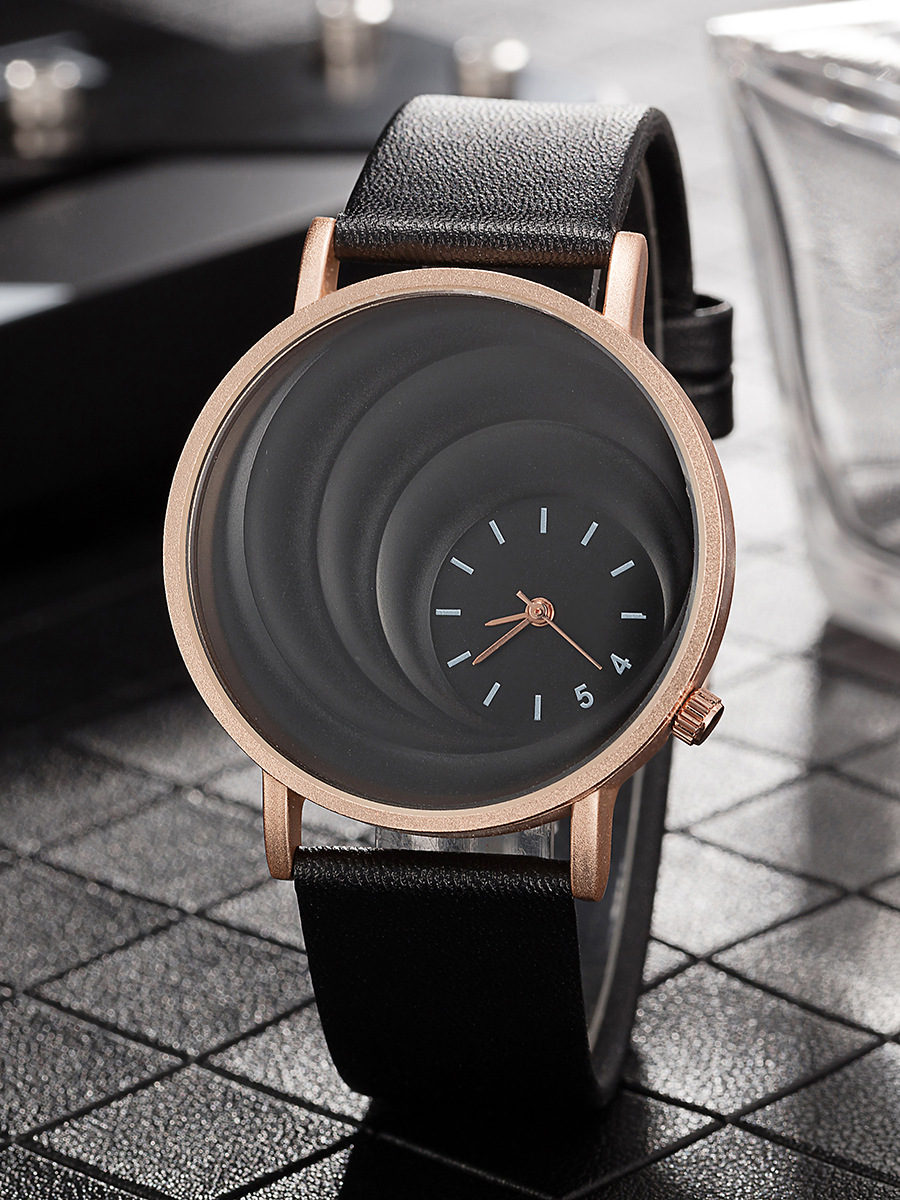 速卖通热款  个性立体漩涡眼表盘   百搭石英表  进口pc-21机