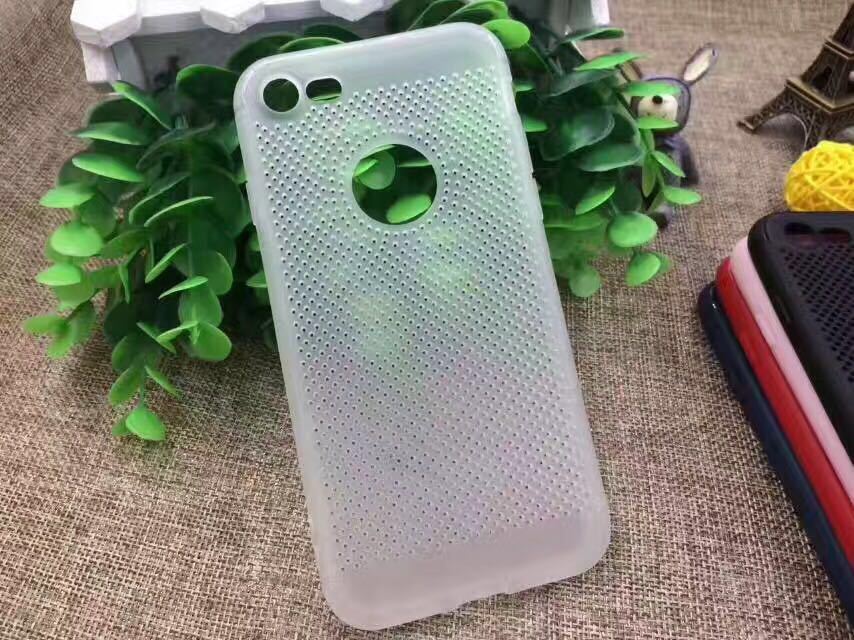苹果iphone7plus tpu手机壳tpu散热防摔网壳 网孔透气窝蜂软壳