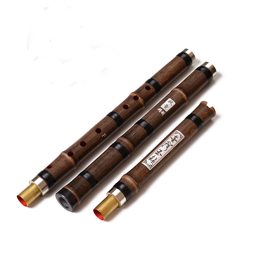 演奏三节紫竹箫 洞箫 吹奏乐器g调f调八孔初学者考级琴萧