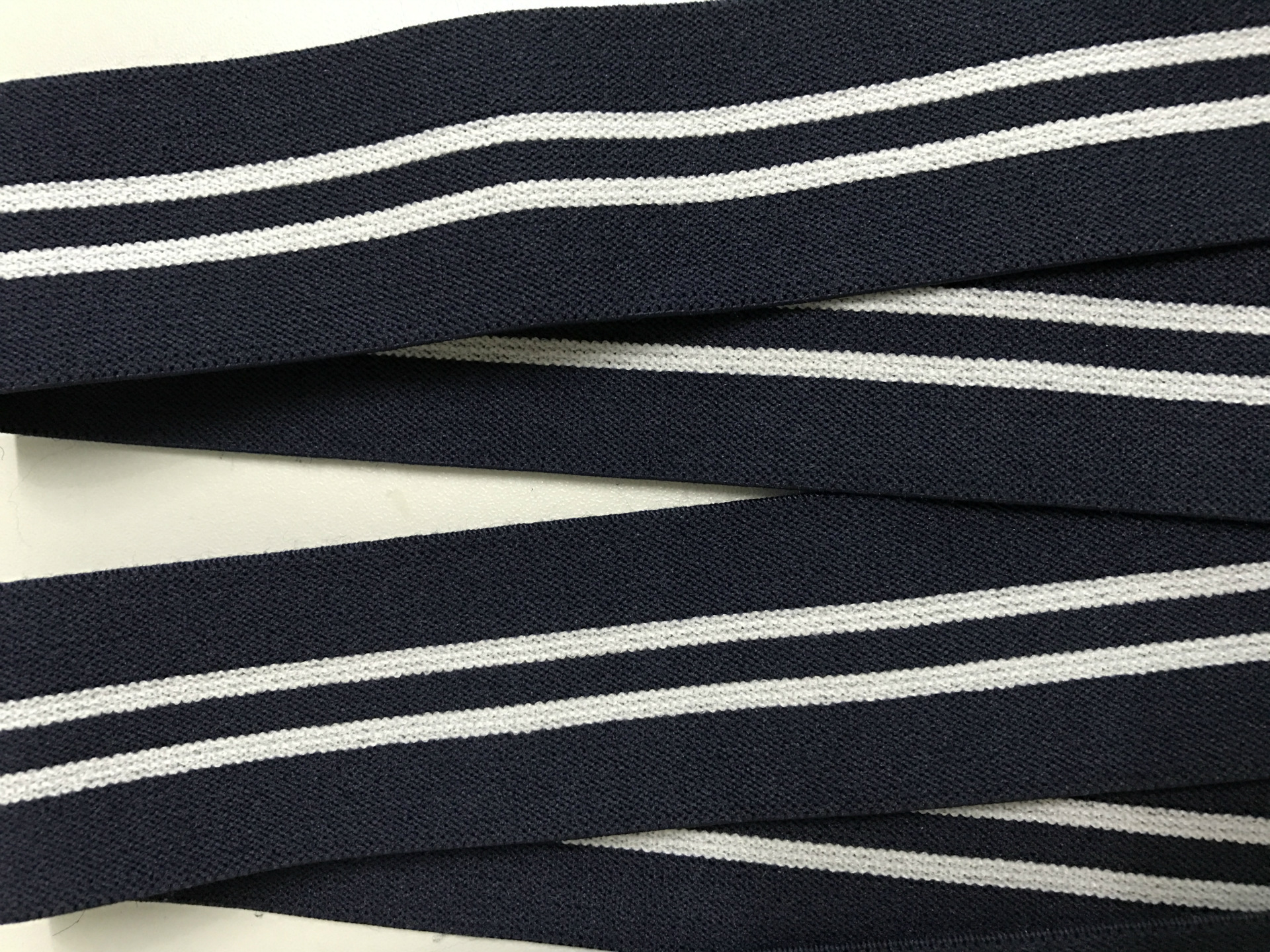 定制38mm间色条纹裤头松紧带 内裤松紧带 弹力带 可定做logo