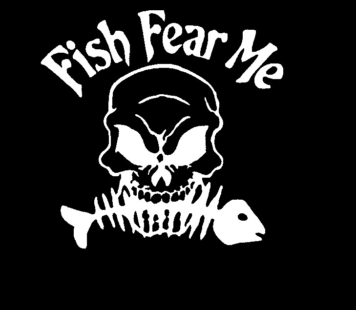 骷髅头鱼贴纸钓鱼车贴反光汽车贴纸钓箱垂钓贴画渔具装饰贴油箱贴