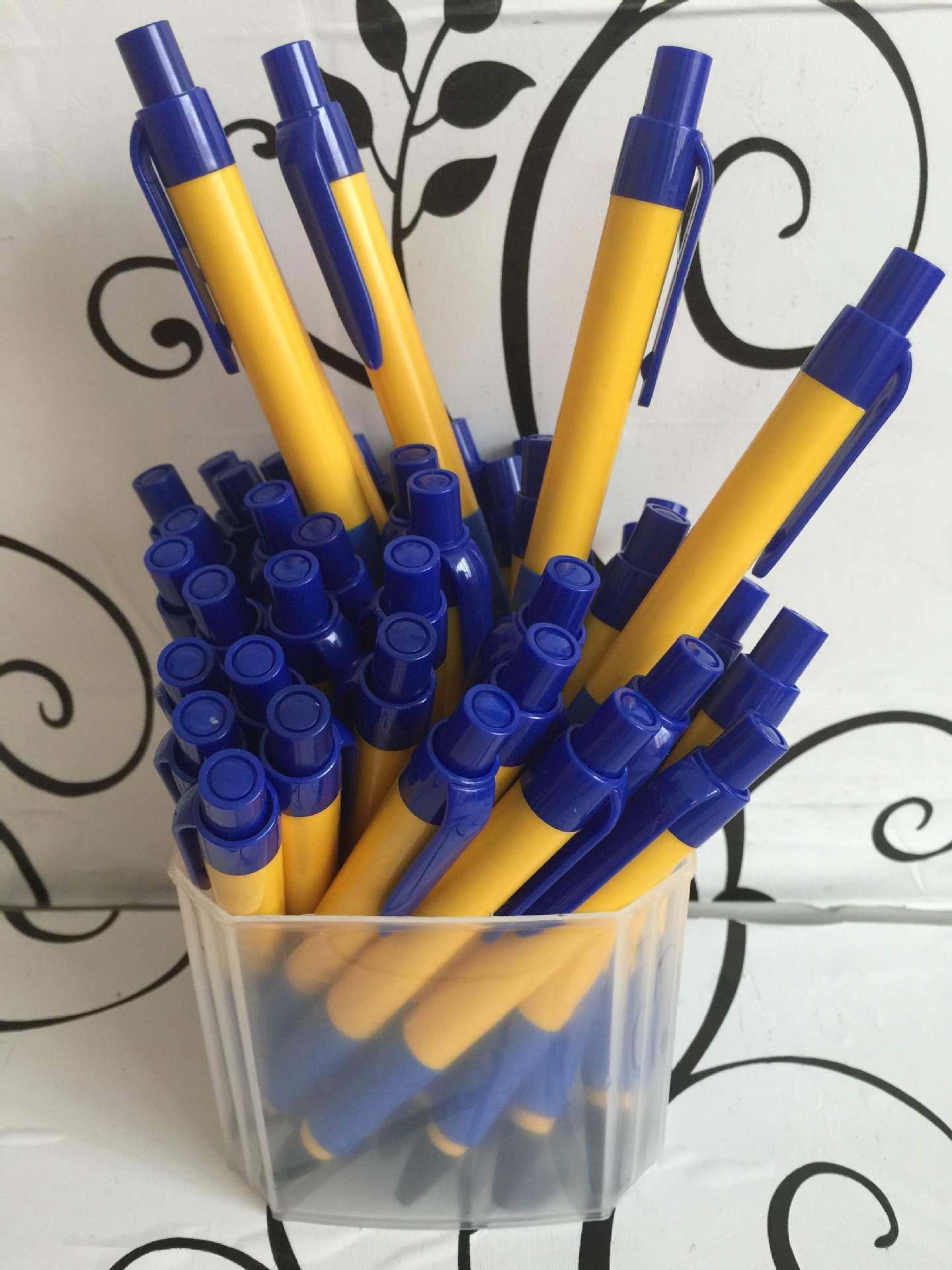 晨辉587圆珠笔 按动粗笔圆珠笔粗笔芯1.0m笔芯可订做广告笔logo