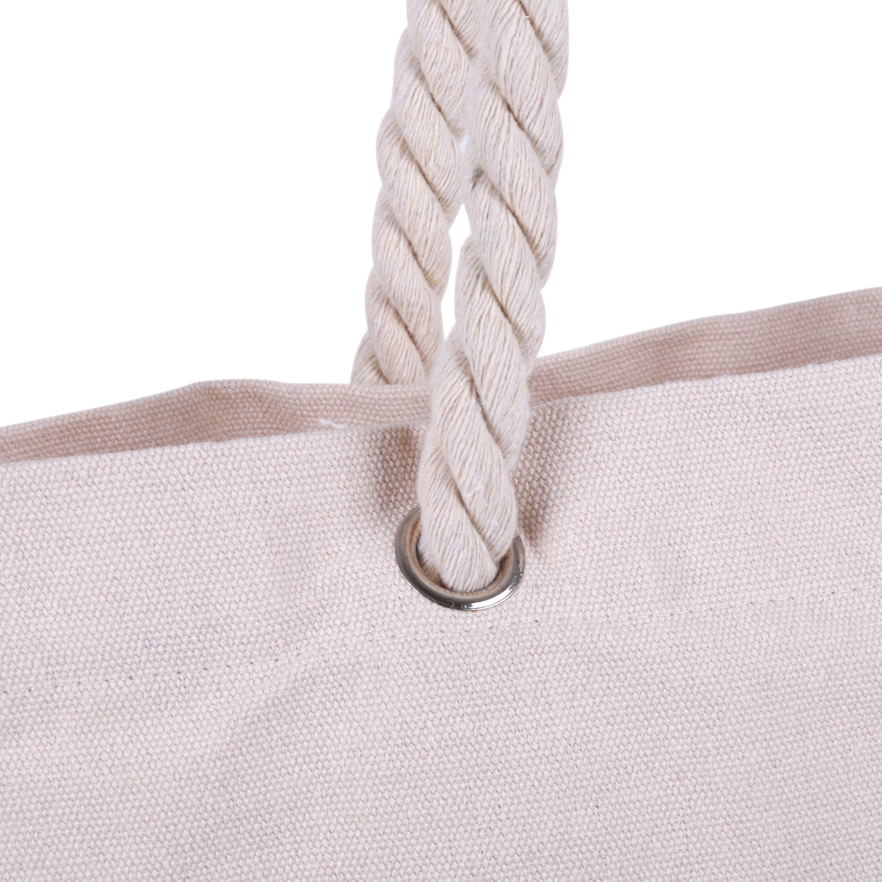 厂家供应粗棉绳手提帆布袋 可印刷logo环保购物袋棉布袋