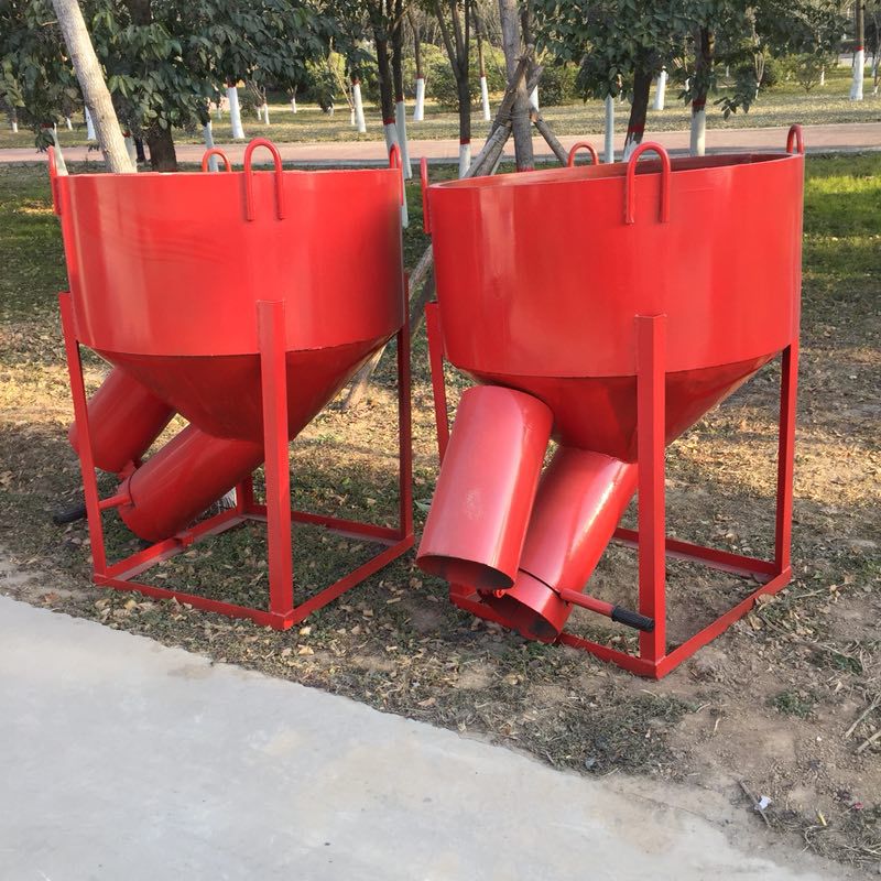 8|1|1.2方混凝土圆料斗【斜出料】【加长管子可折叠】塔吊料斗