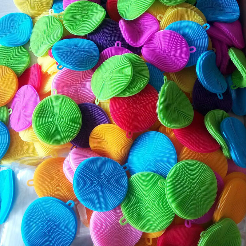 彩色硅胶洗碗刷杯子刷 刷锅刷厨房用品 蔬菜水果清洁刷批发