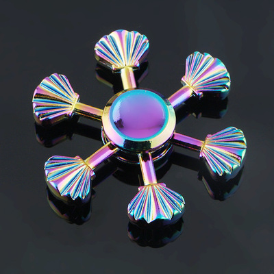 炫彩指尖陀螺 fidget spinner六叶扇子减压神器义务玩具现货批发