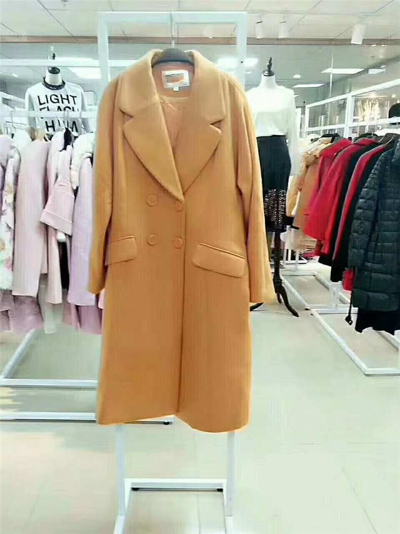 朵以双面呢羊绒大衣女中长款2018秋冬装修身外套品牌尾货折扣清仓