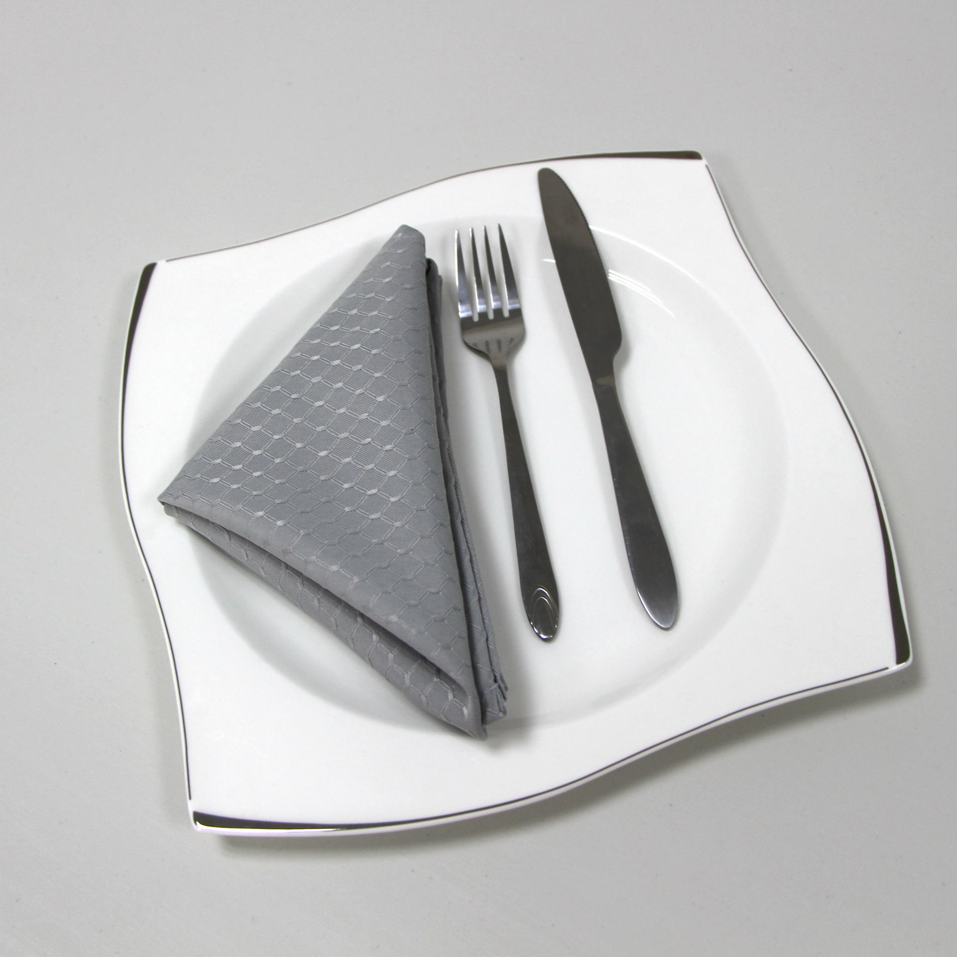 星级酒店西餐厅纯色涤纶全涤口布西餐巾毛定做批发餐巾华夫格