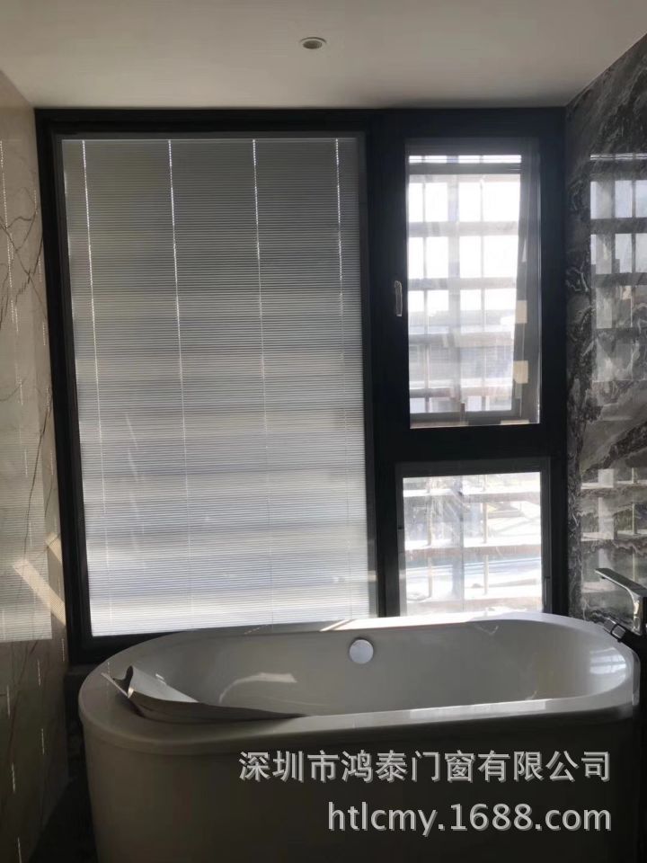 供应汉狮电动百叶窗铝合金中空百叶窗