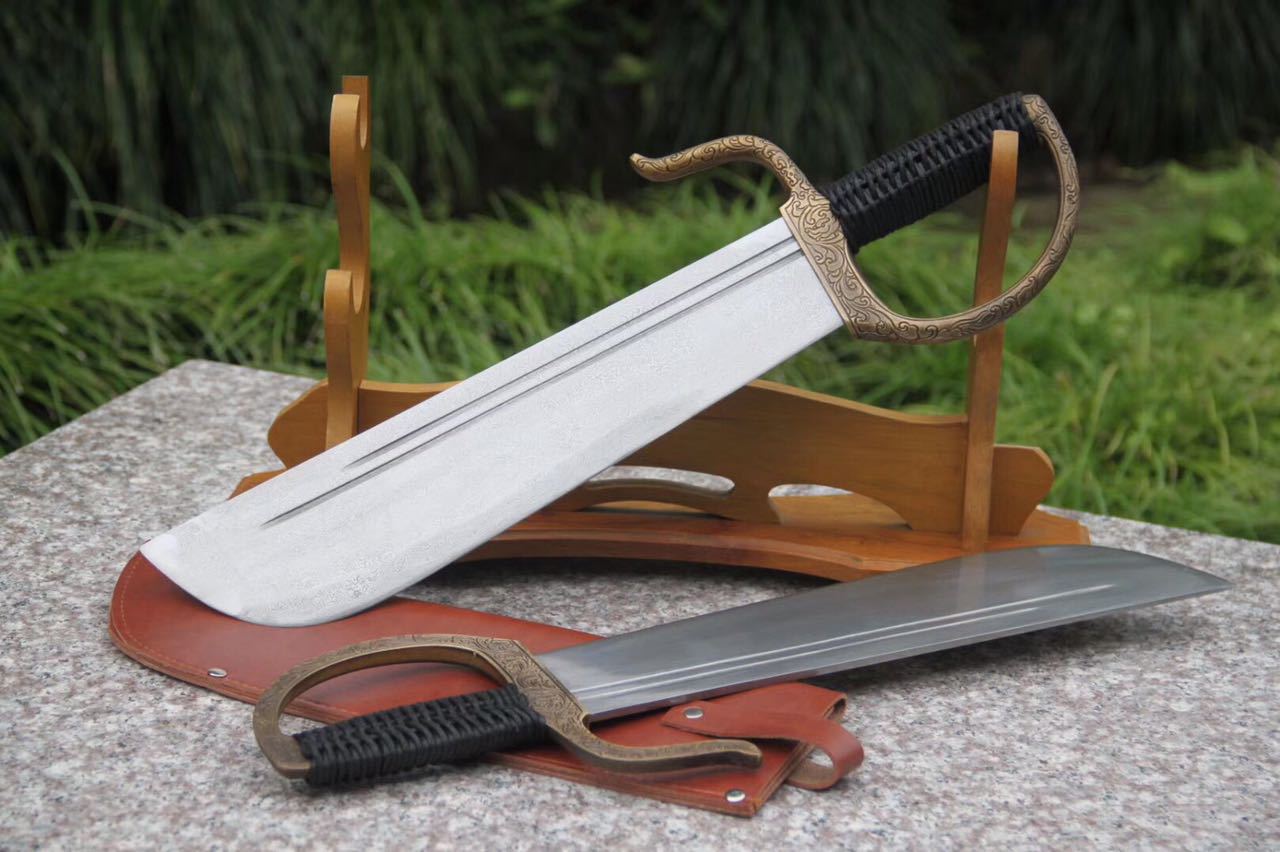 龙泉小龙刀剑永春双刀花纹钢手工铜装精雕传统武术刀冷兵器未开刃