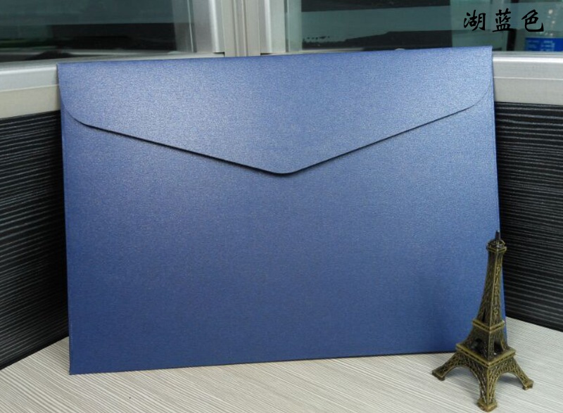 西式9号信封定做 高档250克珠光纸明信片商务信封专用烫金加logo