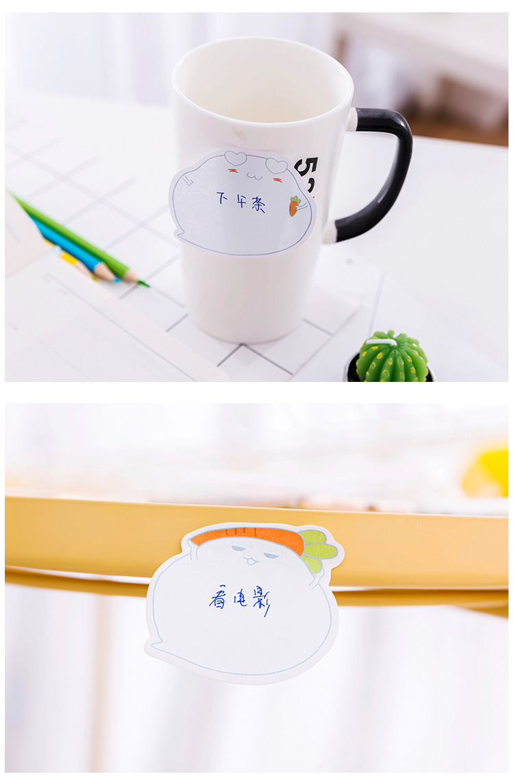 创意卡通利贴 萝卜头表情对话框便签n次贴记事贴 留言条便签纸