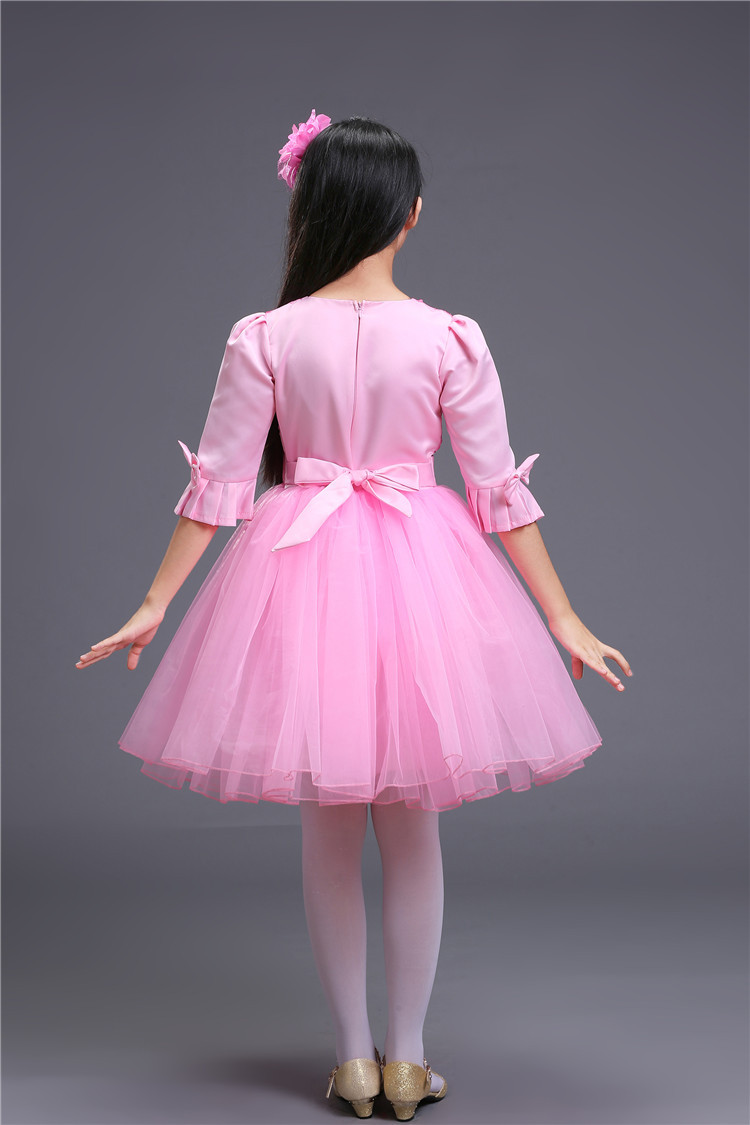 元旦儿童演出服女童公主裙蓬蓬裙小学生大合唱幼儿园舞蹈表演服装