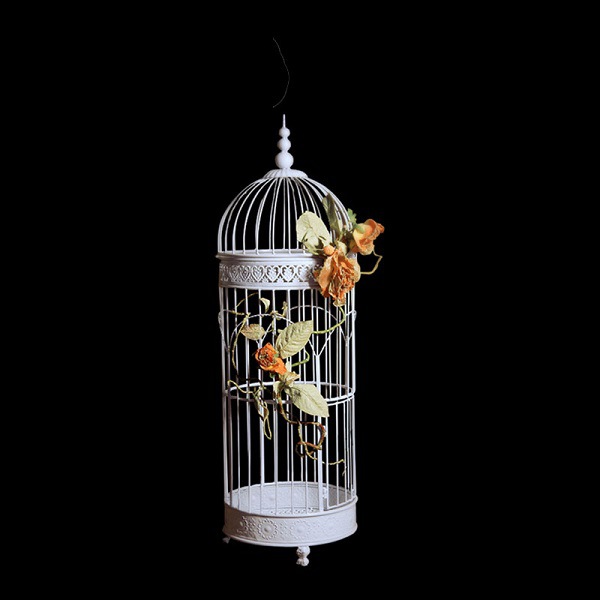 欧式客厅金色鸟笼 鹦鹉 装饰摆件 落地鸟笼婚庆专用道具铁艺鸟笼