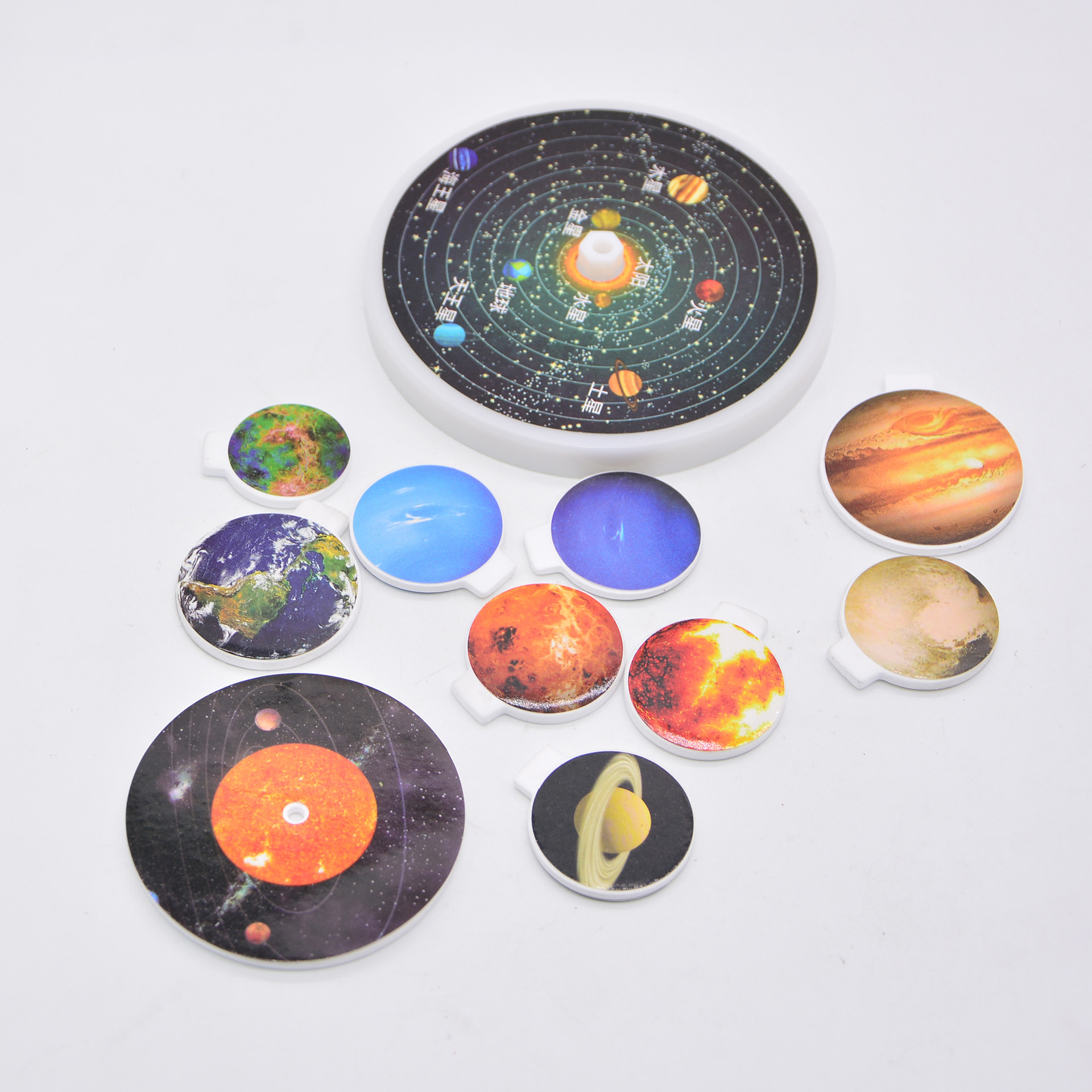 太阳系九大行星模型 diy科技小制作幼儿手工科学实验器材科普教具