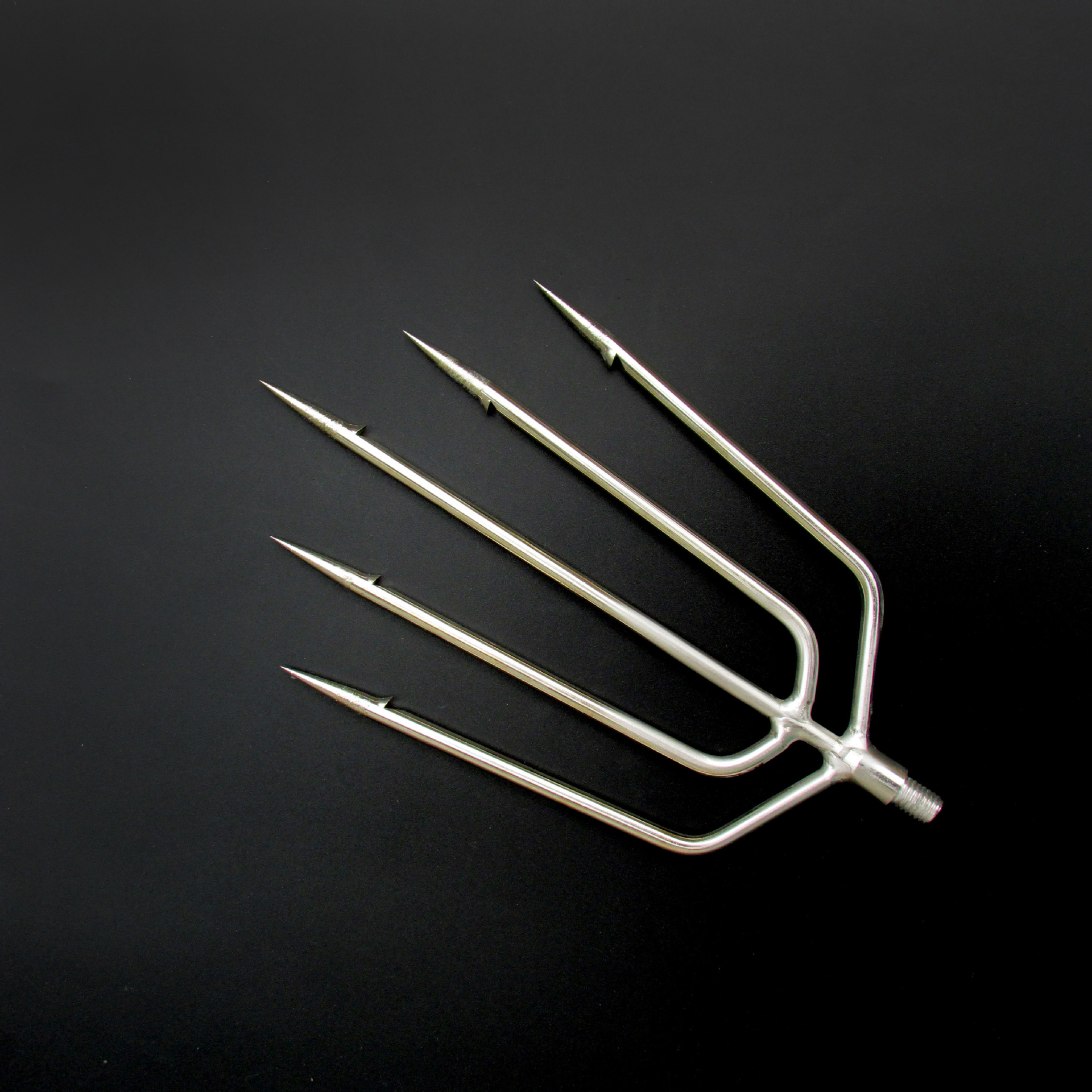 批发不锈钢带倒刺鱼叉 一齿三齿五齿鱼叉灯笼七叉渔具用品垂钓