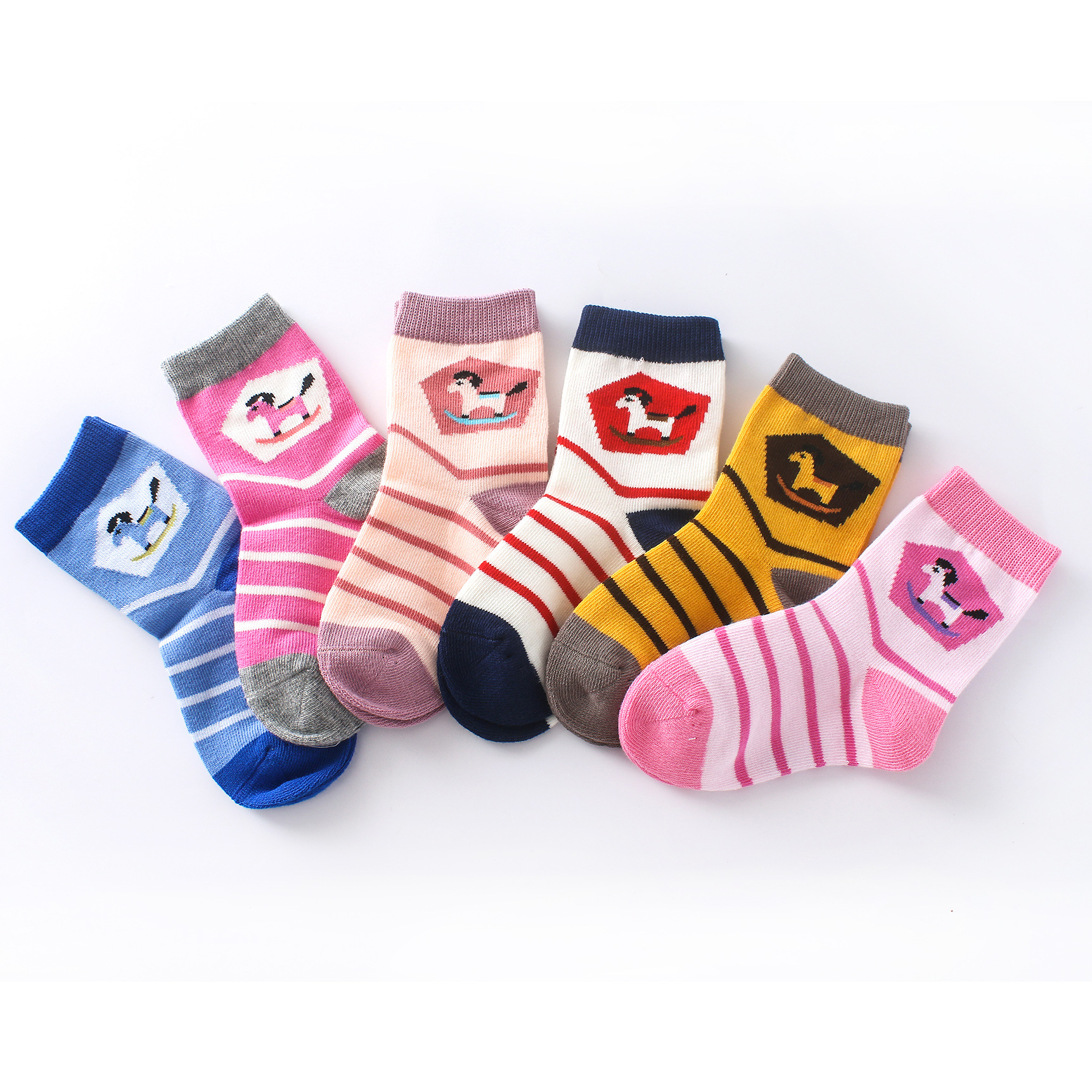 七巧板儿童袜子棉袜男童女宝春秋冬季厚棉袜7-9岁中筒大童袜宝宝