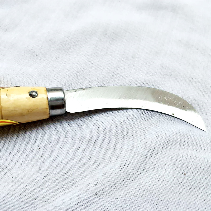 菠萝刀 丰达木柄菠萝削皮刀割菜弯刀小白菜刀小弯刀厂家直销