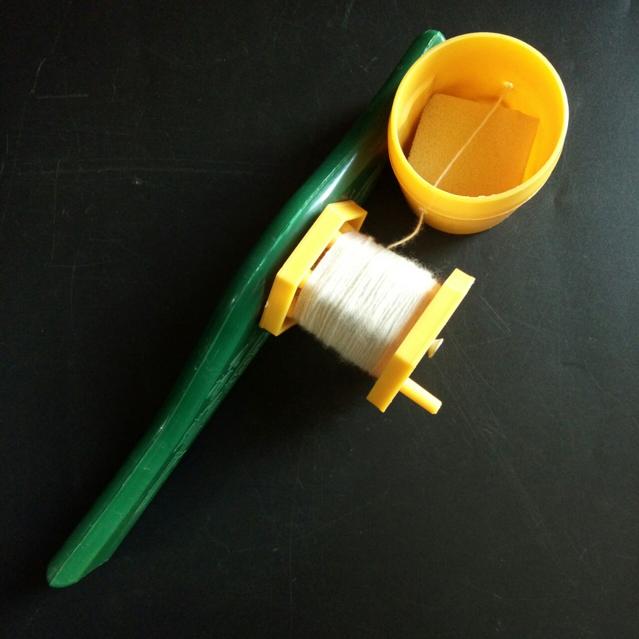 批发全塑料墨斗弹线器木工划线工具手摇墨斗