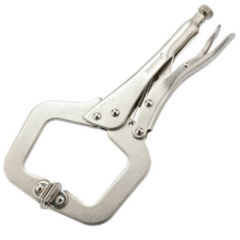 威力狮活动爪钳子c型大力钳 木工夹板钳方口老虎钢丝钳