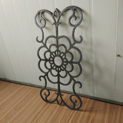 定制加工铸铁花件 花开富贵铁艺花 牌坊配件 铁艺大门门柱配件