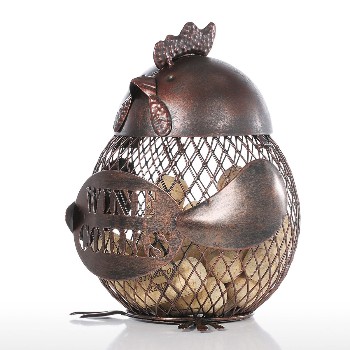 tooarts小鸡存钱罐卧室床头柜摆件 铁艺现代金属装饰工艺品批发