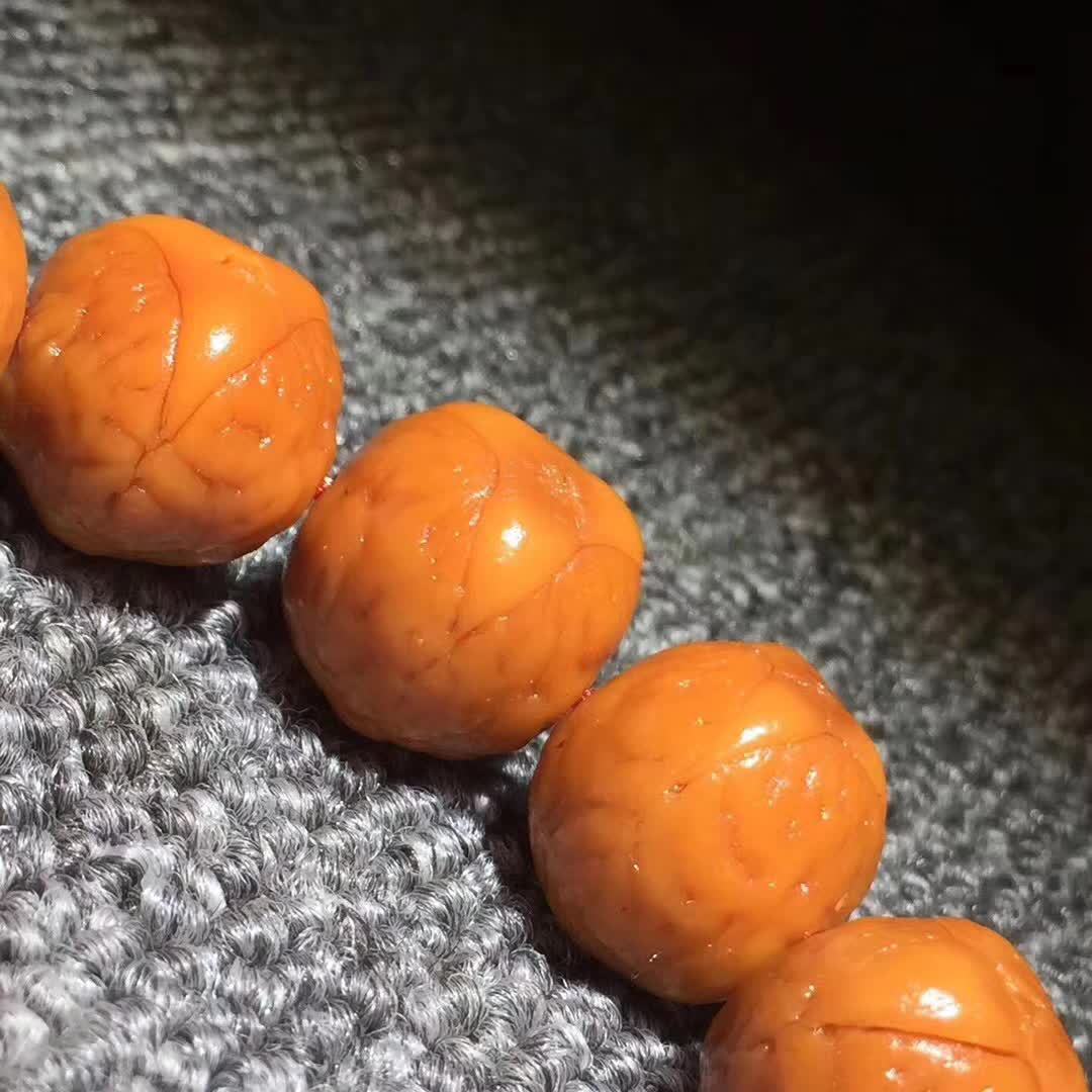 新籽玉化凤眼菩提手串1.7天然菩提14颗佛珠手饰男女款饰品文玩