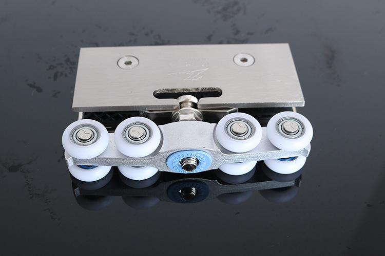 玻璃推拉门吊轮滑轮玻璃移门滑门轮无框玻璃吊轮吊轨轨道轮吊夹轮