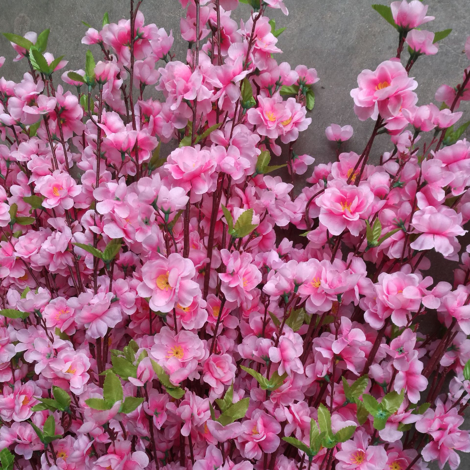 仿真桃花  婚庆用花 园林装饰工程假桃花树枝 腊梅花仿真假樱花枝