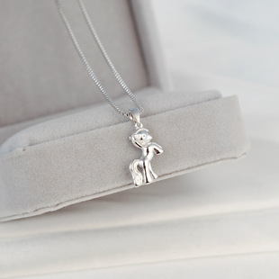 日韩时尚小天马生肖银吊坠 925项链手环饰品配件生日礼物厂家批发