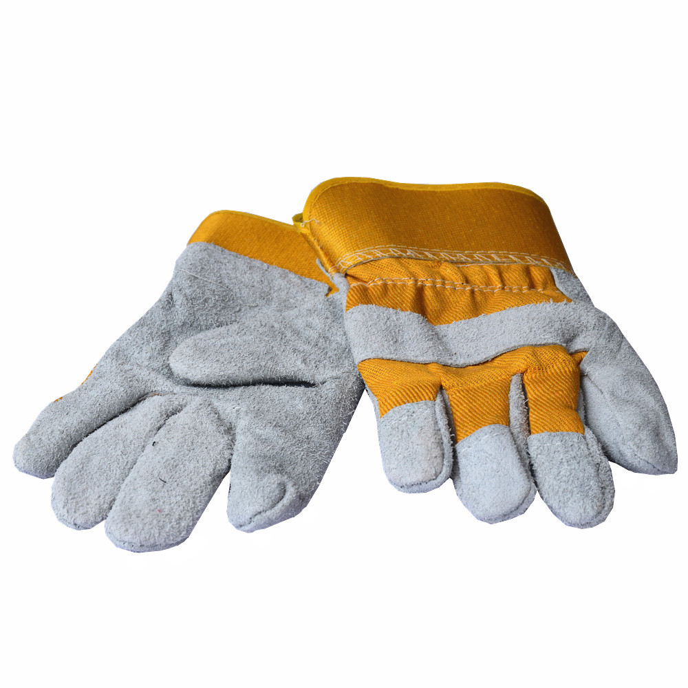 批发电焊短皮手套 牛皮耐磨 吸汗耐油防穿刺焊工焊接劳保防护工作