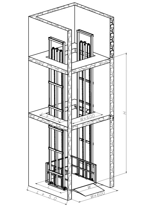 广州白云区厂家热卖升降货梯仓库升降平台导轨式液压升降机包安装