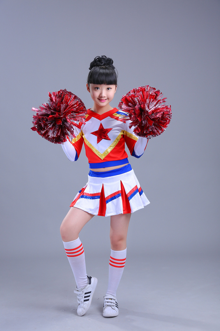 六一儿童啦啦操演出服装少儿健美操舞蹈裙幼儿啦啦队表演服男女童