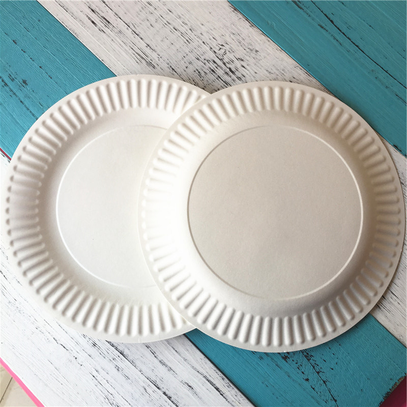 批发一次性白色纸盘 纸碟 diy手工 画画盘 9英寸 23厘米防水防油
