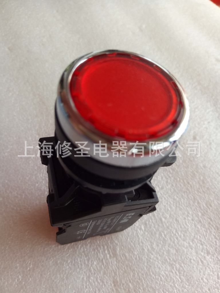 实物图按钮a22-rltr-rt/k10/ef/led220v带灯自锁开关伊顿穆勒正品