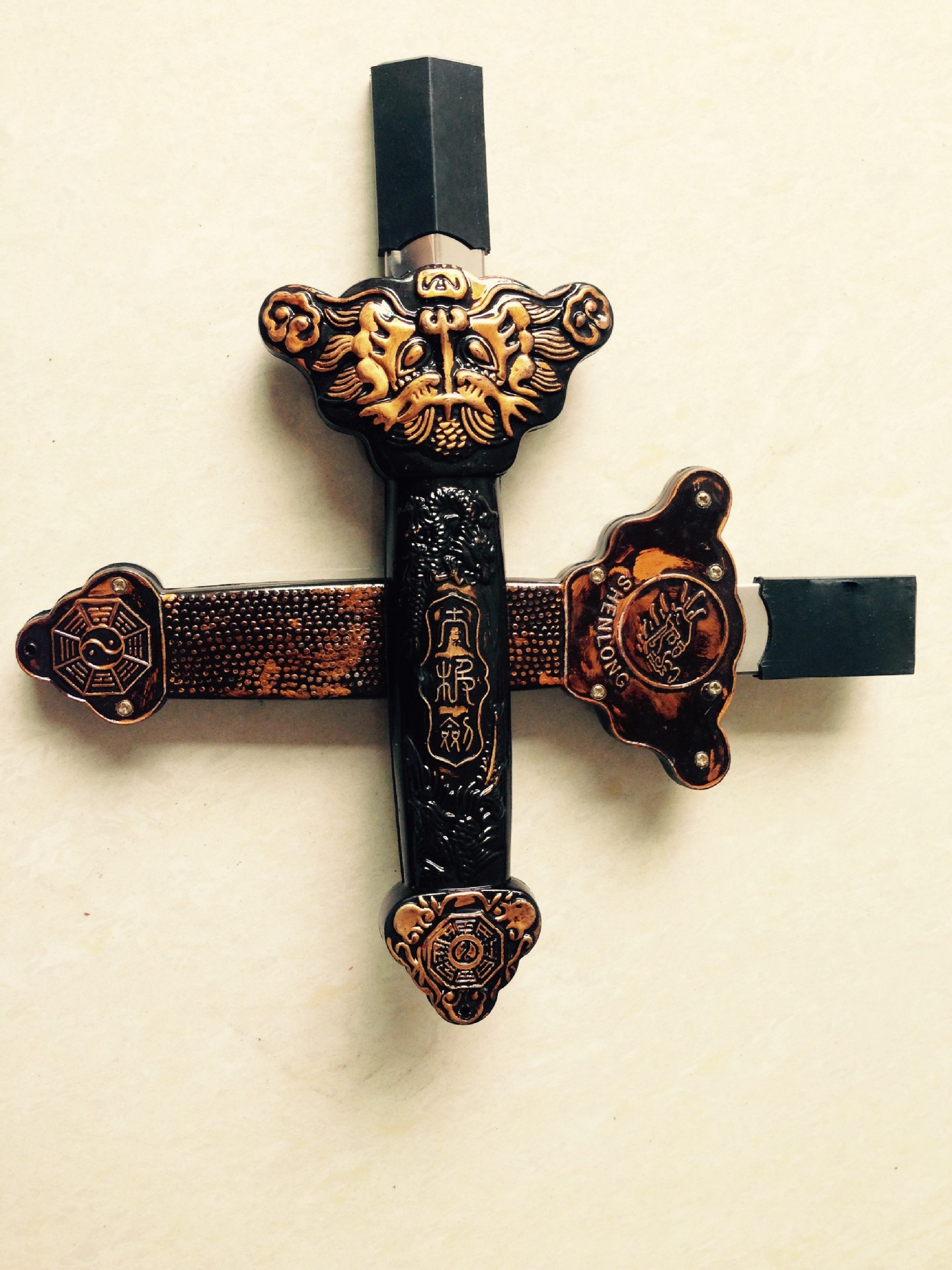 不锈钢伸缩剑120轻双剑 创意礼品健身剑金属工艺品批发厂家直销